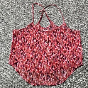 Garage | Lightweight Flowy Tank with Pink Feathers